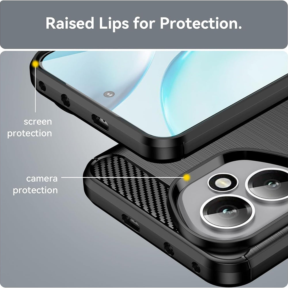 Funda para Honor 400, Techsuit, Carbono, Negra