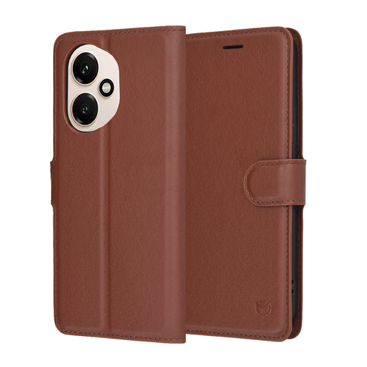 Funda para Honor 400, Techsuit, Leather Folio, Marrón