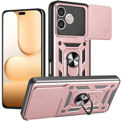 Funda para Honor 600 Lite, Techsuit, CamShield, Rosa Dorada