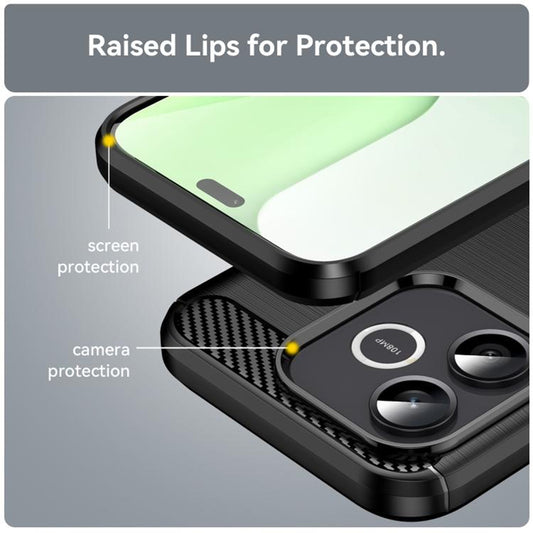 Funda para Honor 600 Lite, Techsuit, Carbono, Negra