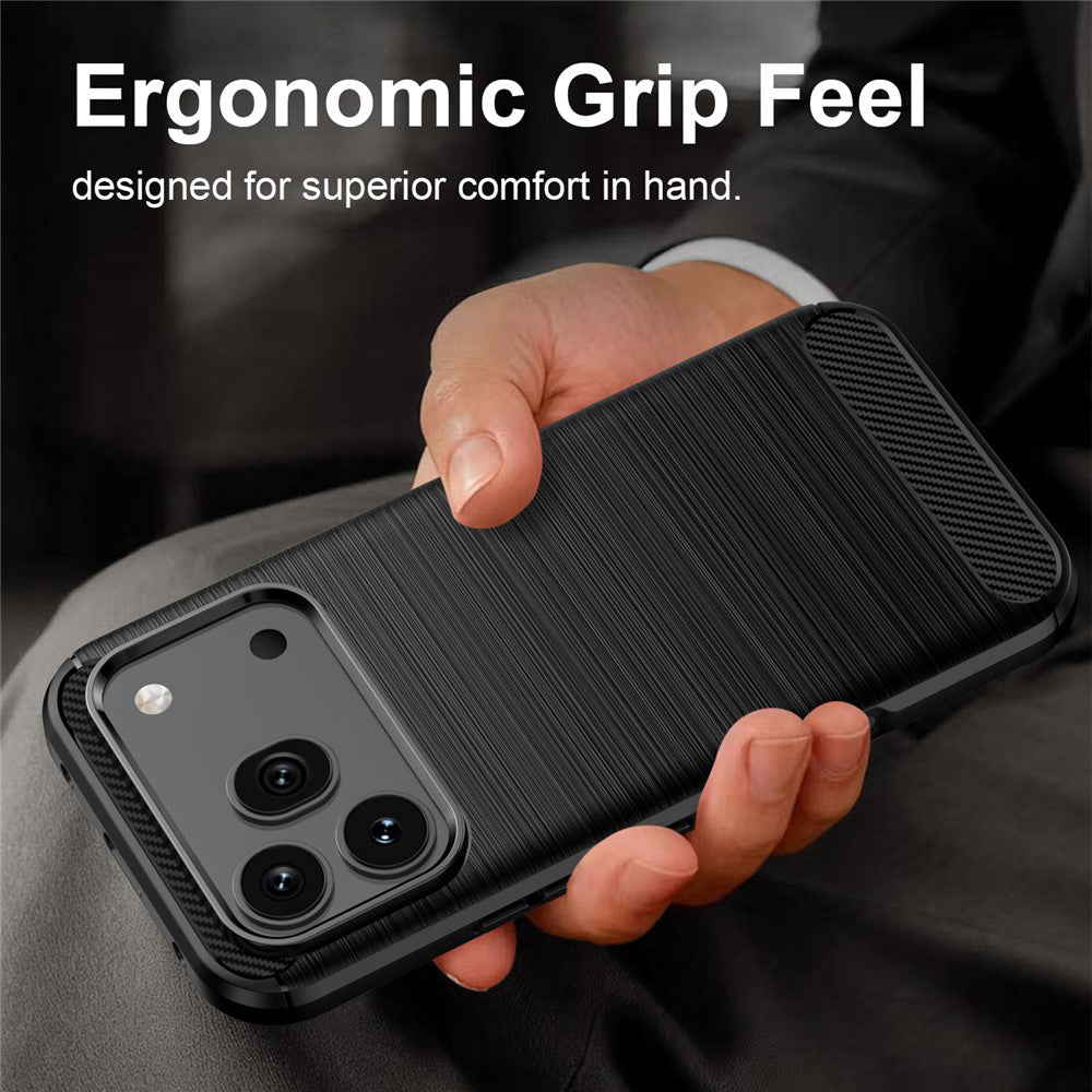 Funda para Honor 600 Pro / 600, Techsuit, Carbono, Negra