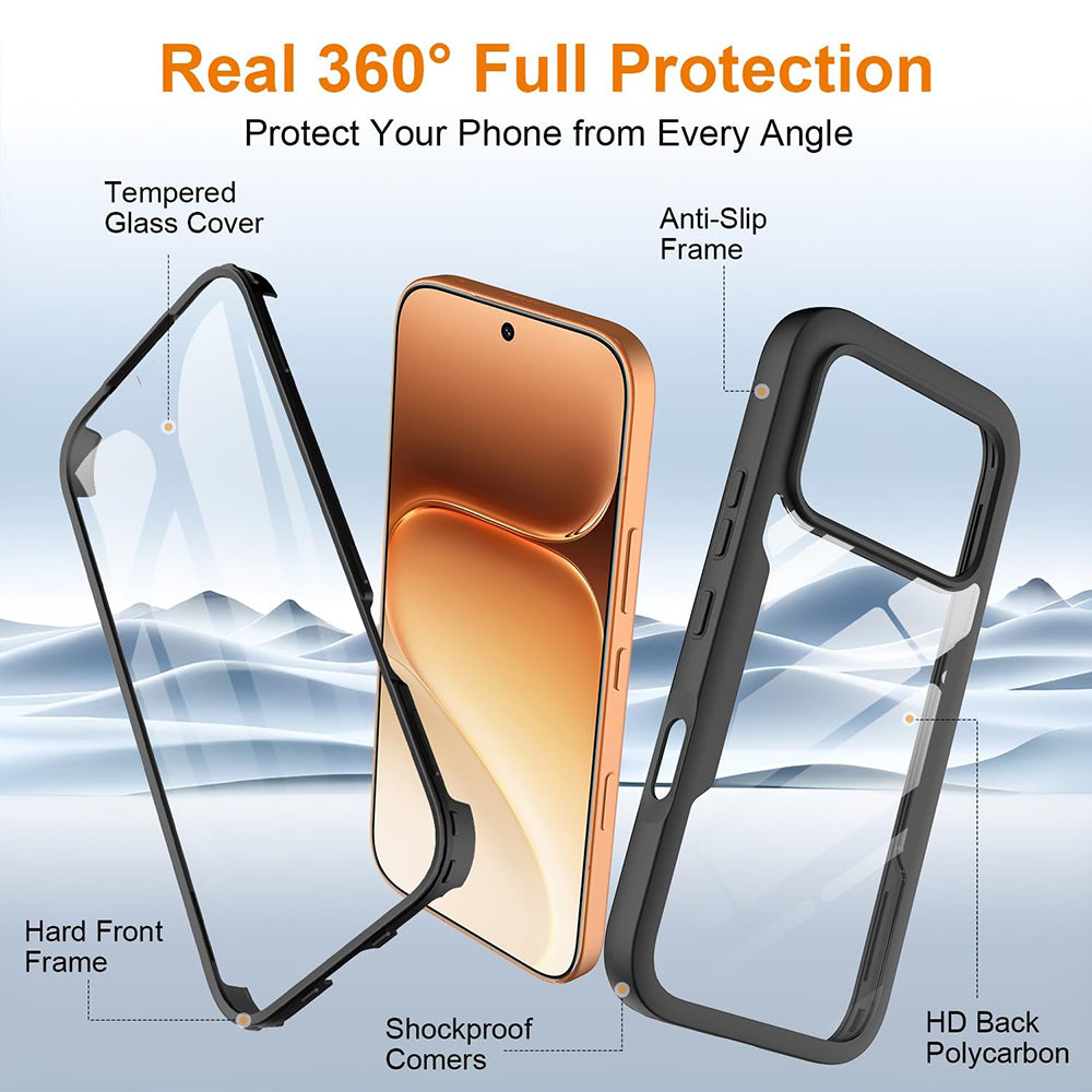 Funda para Honor 600 Pro / 600, Techsuit, ColorVerse 360, Negra