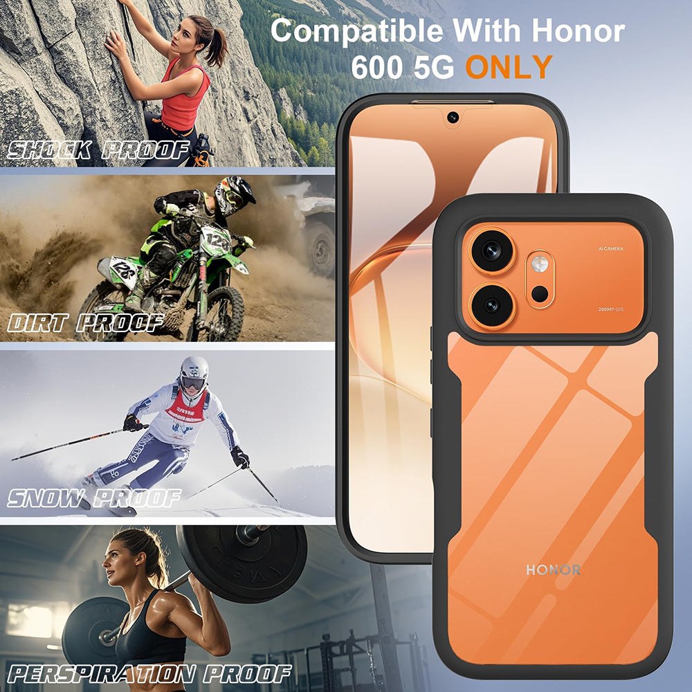 Funda para Honor 600 Pro / 600, Techsuit, ColorVerse 360, Negra