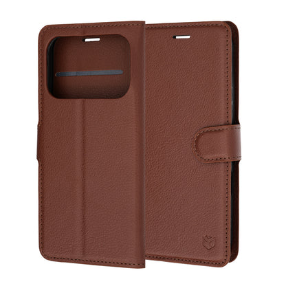Funda para Honor 600 Pro / 600, Techsuit, Leather Folio, Marrón
