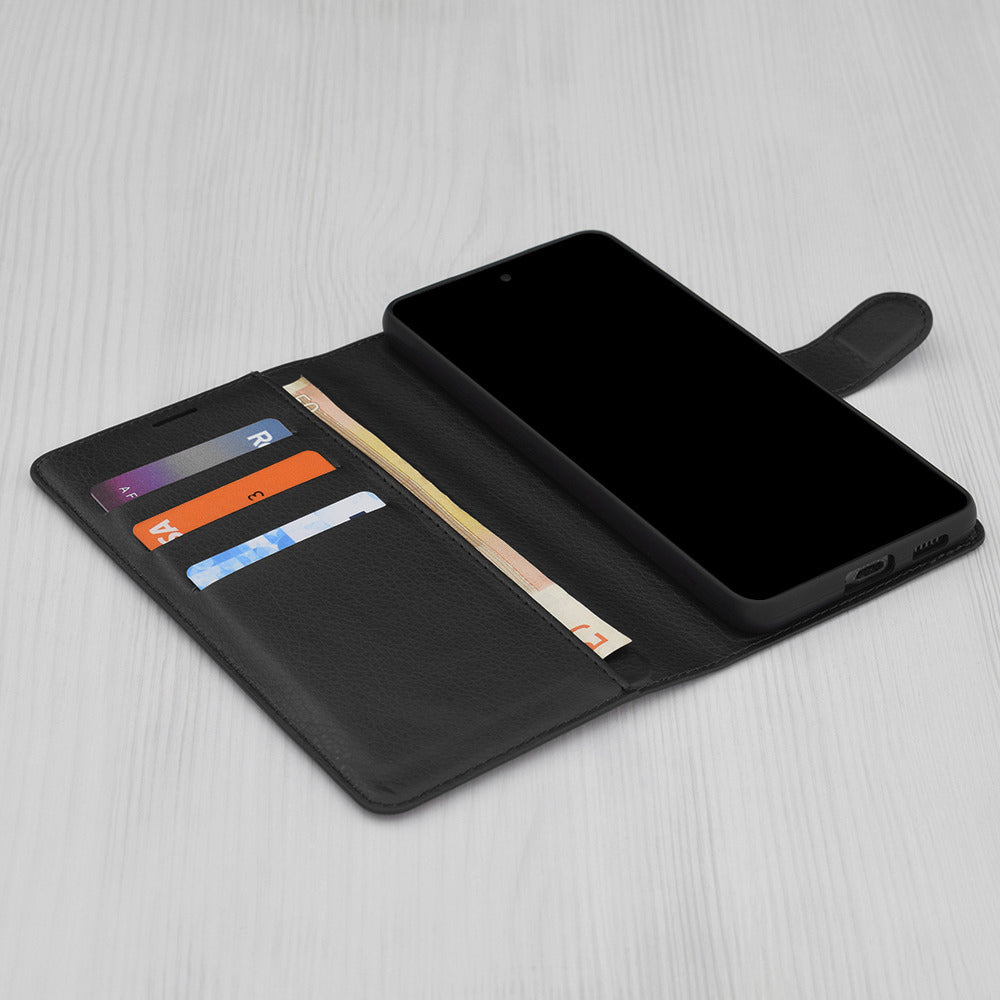 Funda para Honor 600 Pro / 600, Techsuit, Leather Folio, Negra