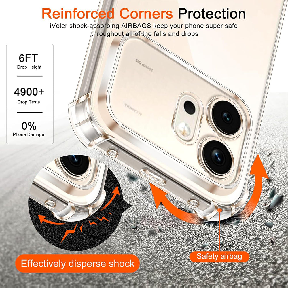 Funda para Honor 600 Pro, Techsuit, Shockproof Clear, Transparente