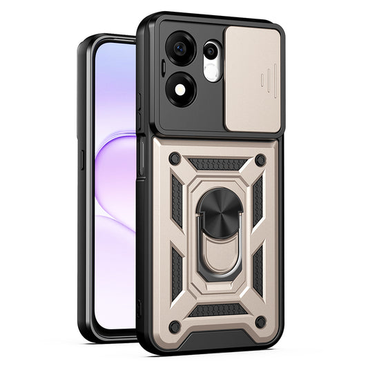 Funda para Honor 600 Smart, Techsuit, CamShield, Dorada