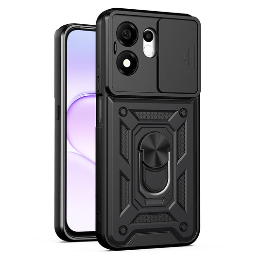 Funda para Honor 600 Smart, Techsuit, CamShield, Negra