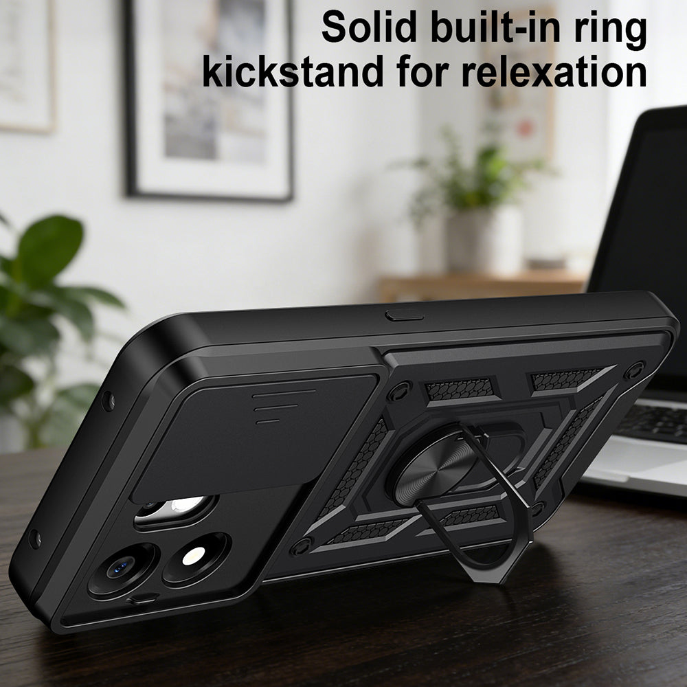 Funda para Honor 600 Smart, Techsuit, CamShield, Negra