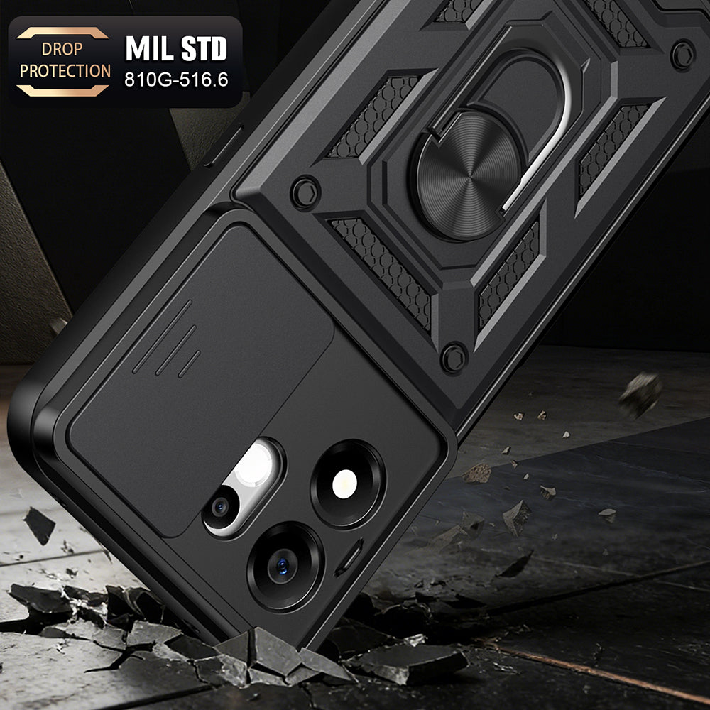 Funda para Honor 600 Smart, Techsuit, CamShield, Negra