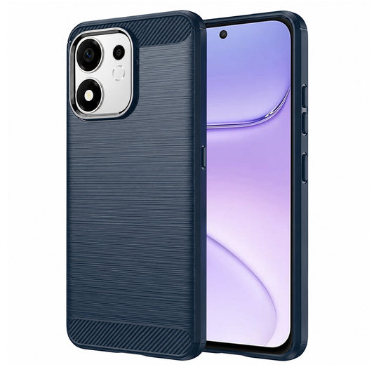 Funda para Honor 600 Smart, Techsuit, Carbono, Azul