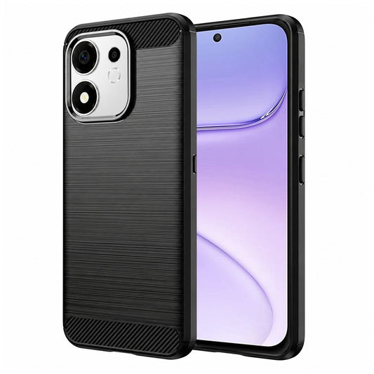 Funda para Honor 600 Smart, Techsuit, Carbono, Negra