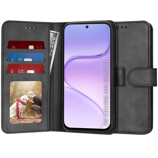 Funda para Honor 600 Smart, Techsuit, Diary Book, Negra