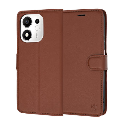 Funda para Honor 600 Smart, Techsuit, Leather Folio, Marrón
