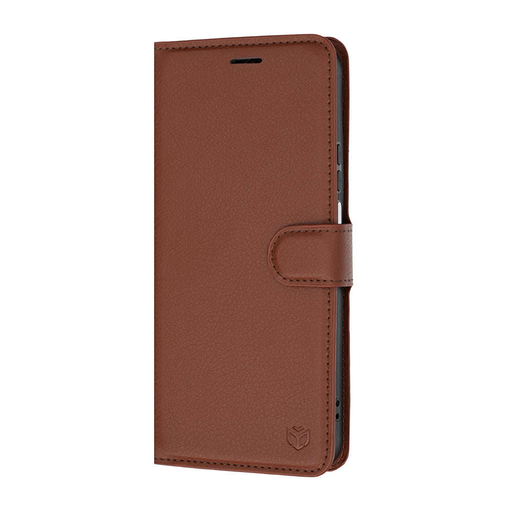 Funda para Honor 600 Smart, Techsuit, Leather Folio, Marrón