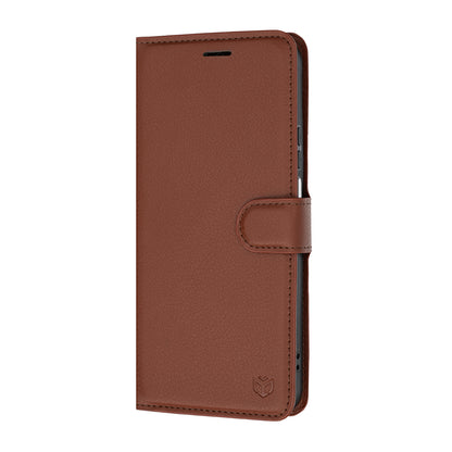Funda para Honor 600 Smart, Techsuit, Leather Folio, Marrón