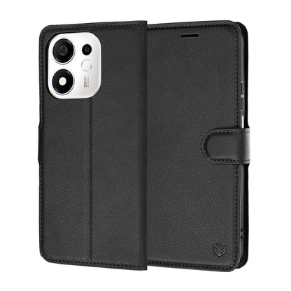 Funda para Honor 600 Smart, Techsuit, Leather Folio, Negra