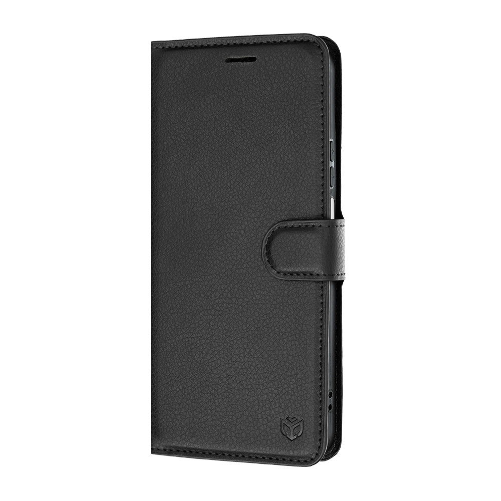 Funda para Honor 600 Smart, Techsuit, Leather Folio, Negra