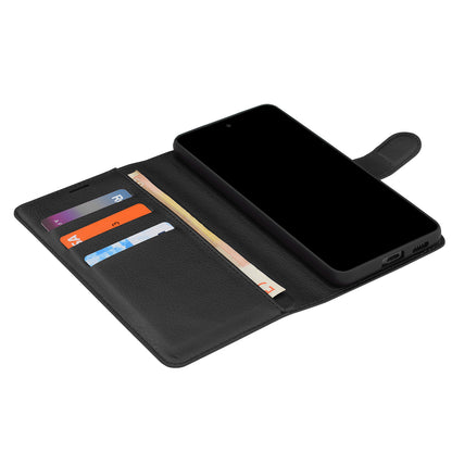 Funda para Honor 600 Smart, Techsuit, Leather Folio, Negra