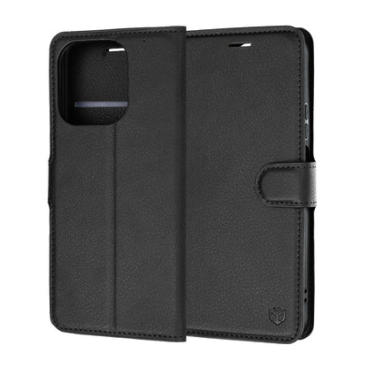 Funda para Honor 600 Smart, Techsuit, Leather Folio, Negra
