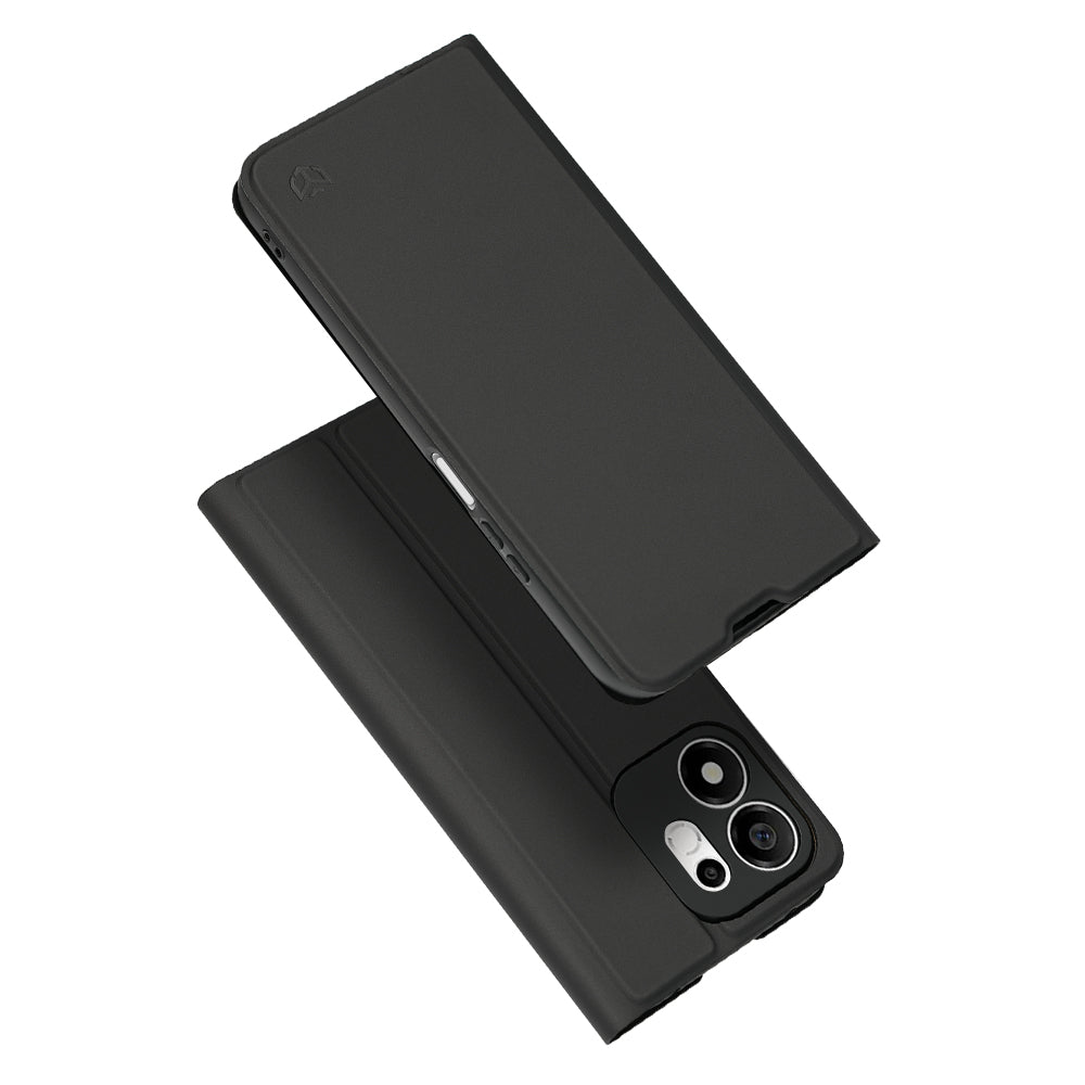 Funda para Honor 600 Smart, Techsuit, Magskin Book Long Blitz Cutout, Negra