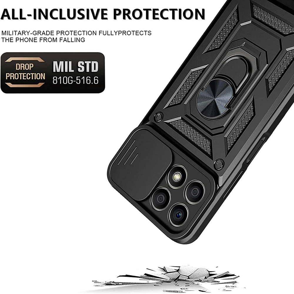 Funda para Honor 70 Lite / X6 / X8 5G, Techsuit, CamShield, Negra