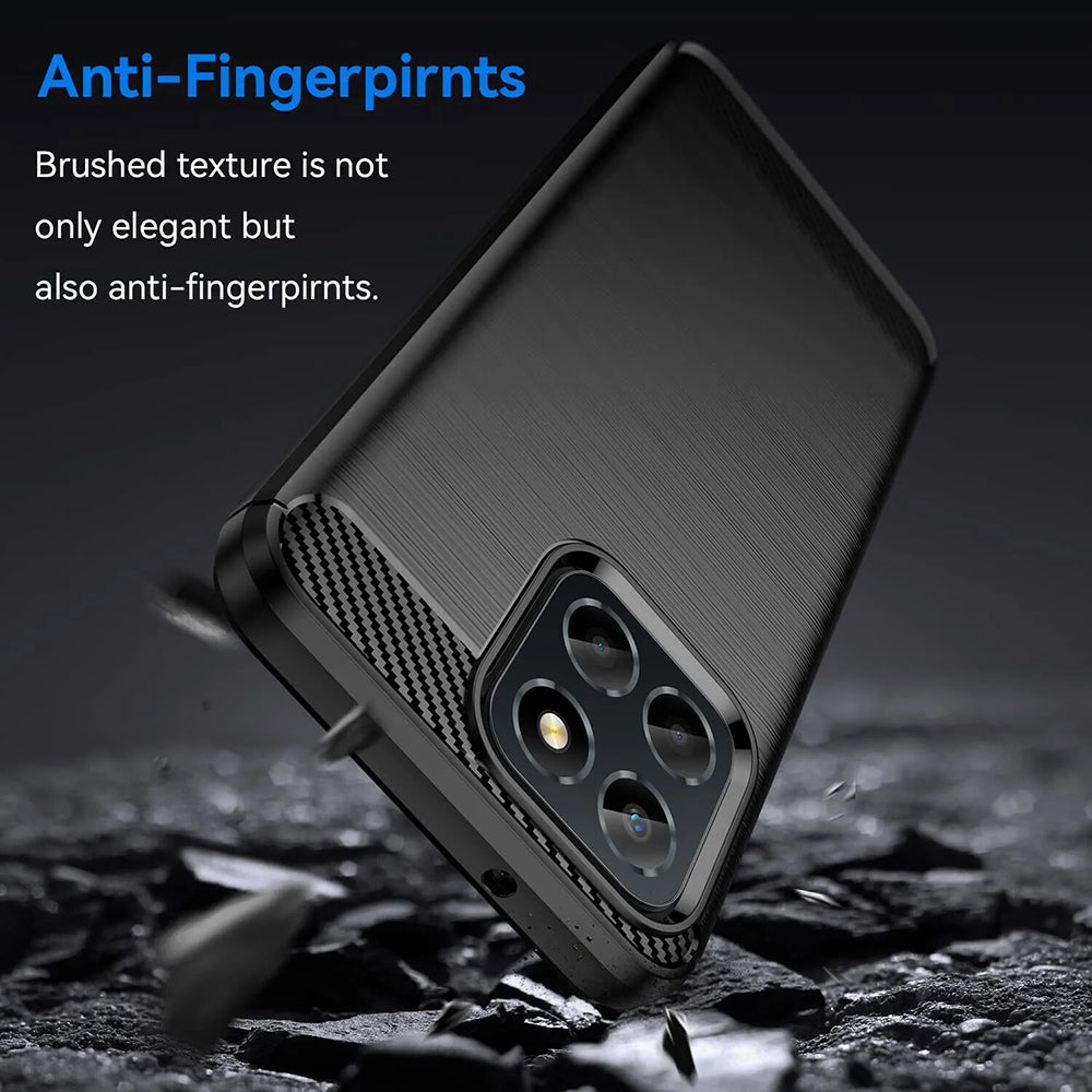 Funda para Honor 70 Lite / X6 / X8 5G, Techsuit, Carbono, Negra