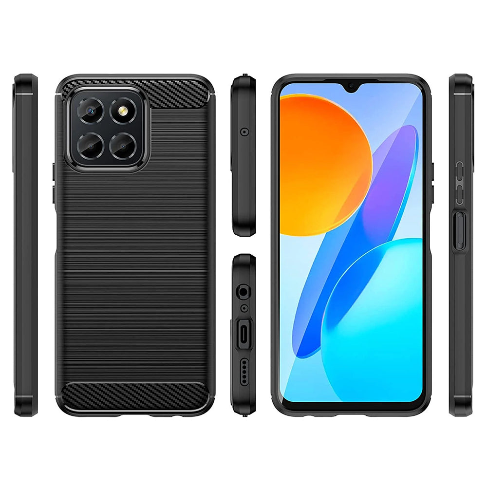 Funda para Honor 70 Lite / X6 / X8 5G, Techsuit, Carbono, Negra