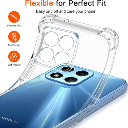 Funda para Honor 70 Lite / X6 / X8 5G, Techsuit, Transparente a prueba de golpes