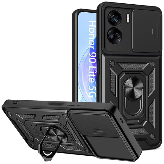 Funda para Honor 90 Lite, Techsuit, CamShield, Negra