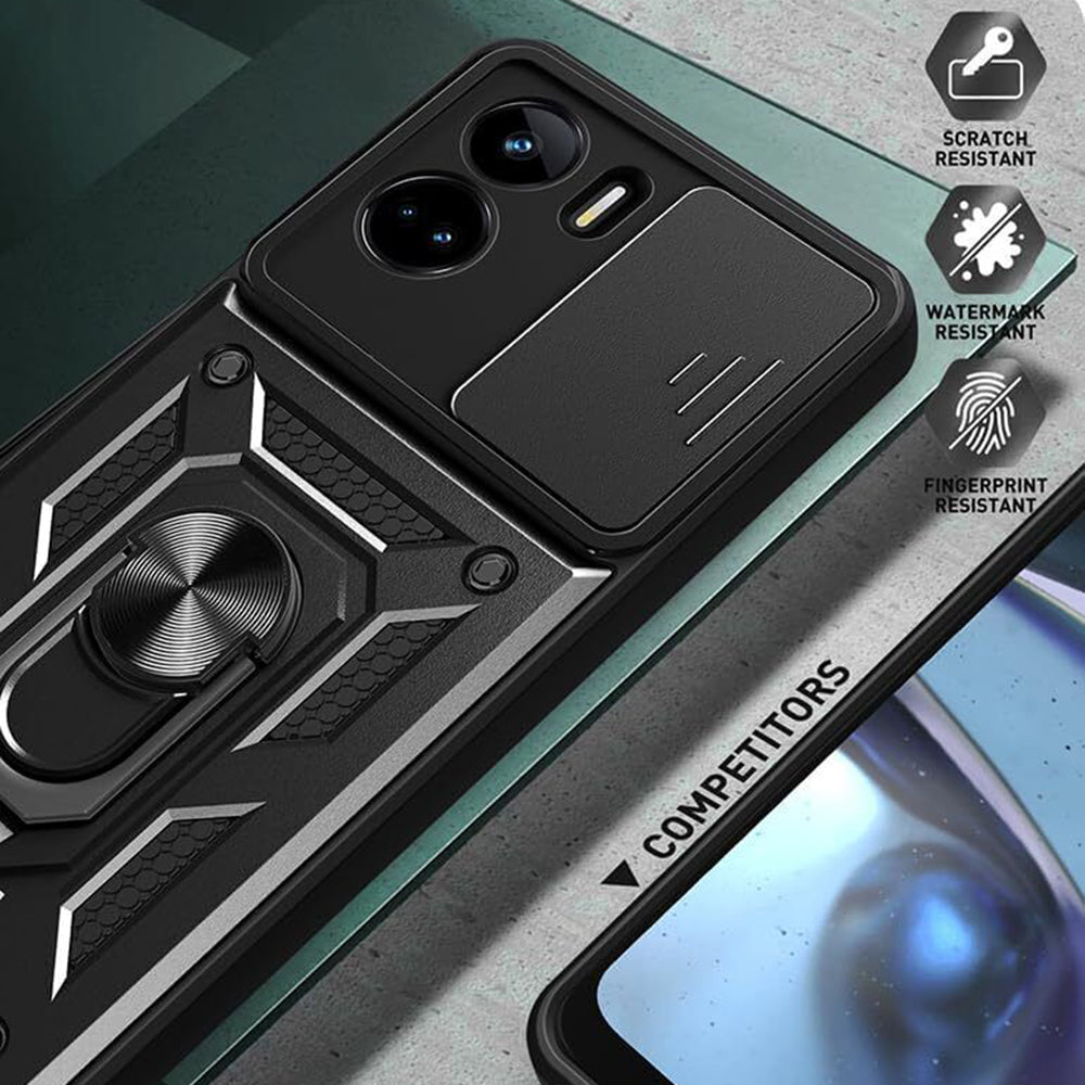 Funda para Honor 90 Lite, Techsuit, CamShield, Negra