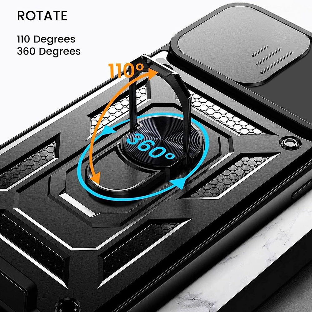 Funda para Honor 90 Lite, Techsuit, CamShield, Negra