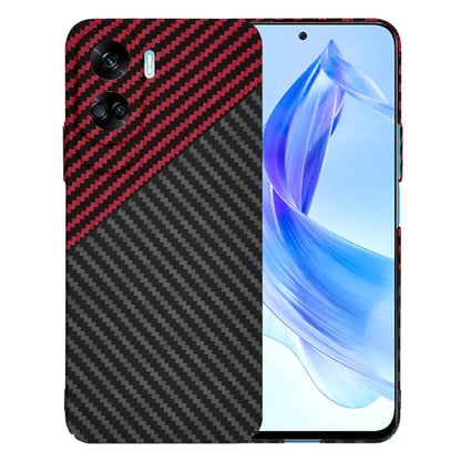 Funda para Honor 90 Lite, Techsuit, Carbonite FiberShell, Negra Roja