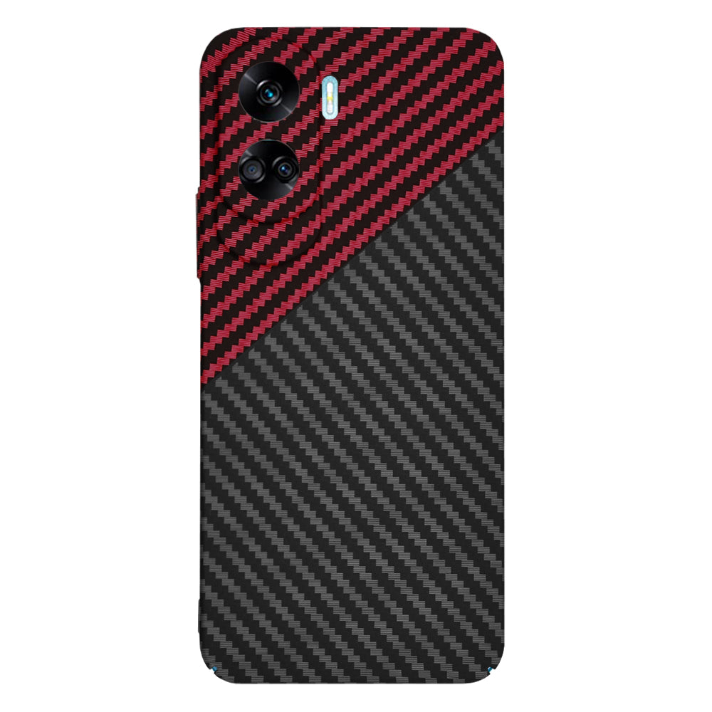 Funda para Honor 90 Lite, Techsuit, Carbonite FiberShell, Negra Roja