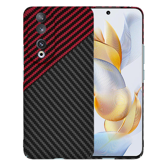 Funda para Honor 90, Techsuit, Carbonite FiberShell, Negra Roja