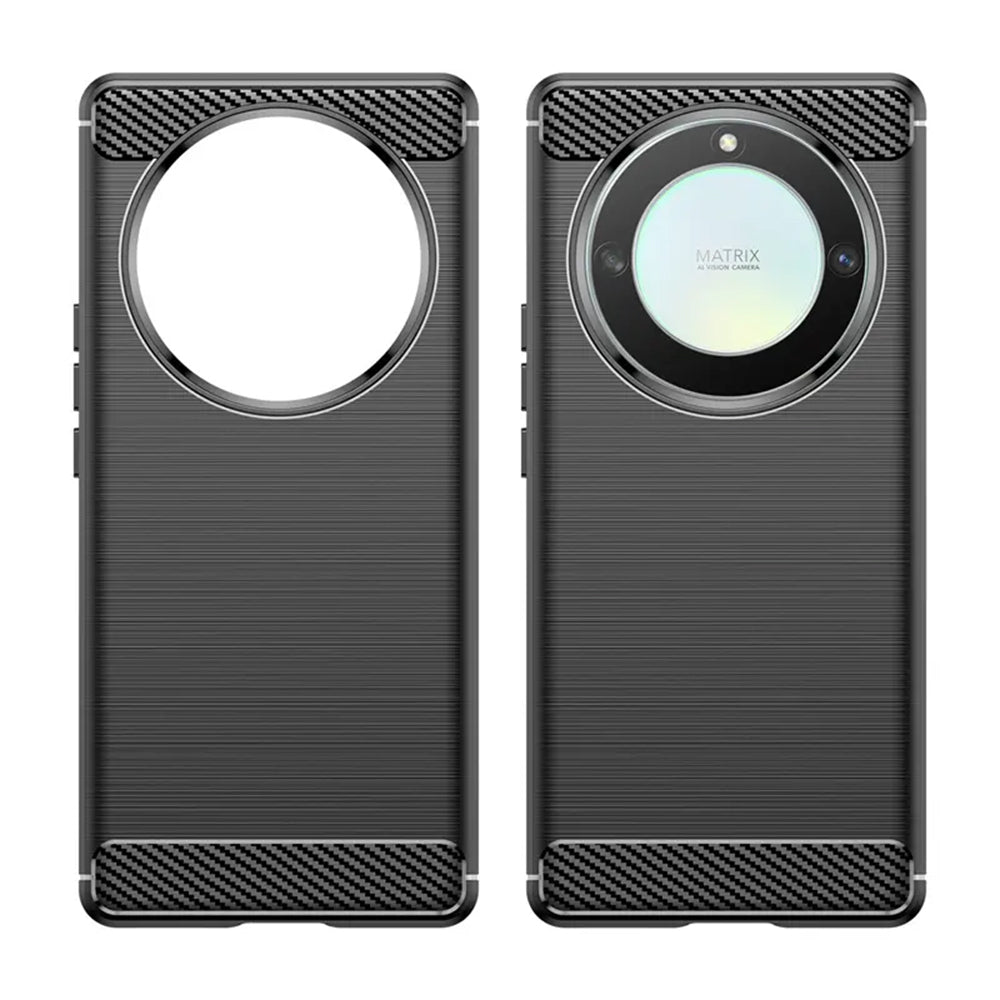 Funda para Honor Magic5 Lite, Techsuit, Carbono, Negra