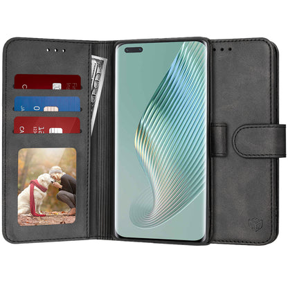 Funda para Honor Magic5 Pro, Techsuit, Diary Book, Negra