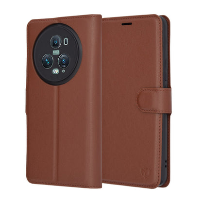 Funda para Honor Magic5 Pro, Techsuit, Leather Folio, Marrón