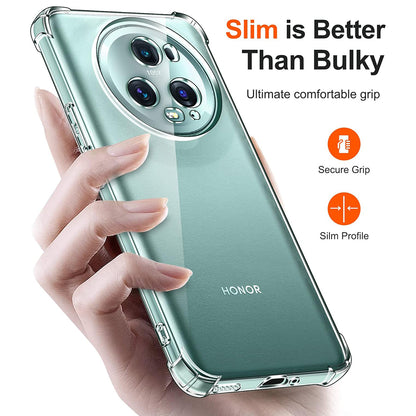 Funda para Honor Magic5 Pro, Techsuit, Antigolpes Transparente, Transparente