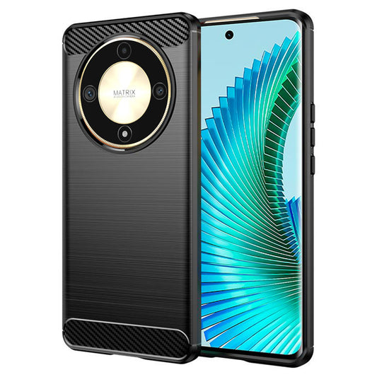 Funda para Honor Magic6 Lite, Techsuit, Carbono, Negra
