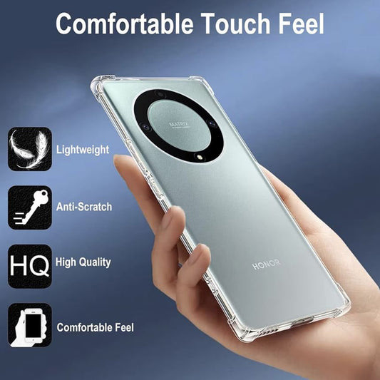 Funda para Honor Magic6 Lite, Techsuit, Antigolpes Transparente, Transparente