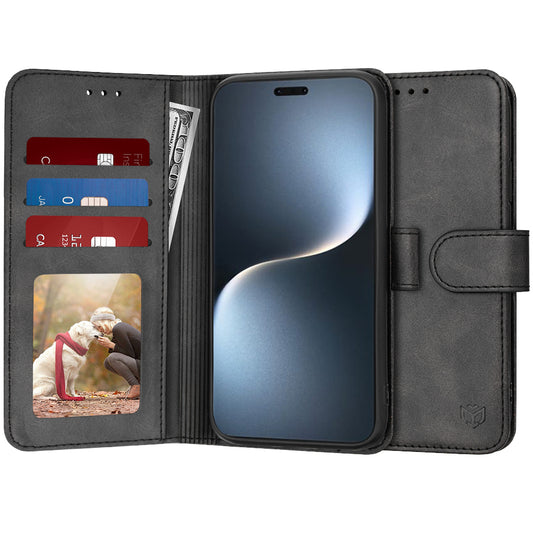 Funda para Honor Magic7 Pro, Techsuit, Diary Book, Negra