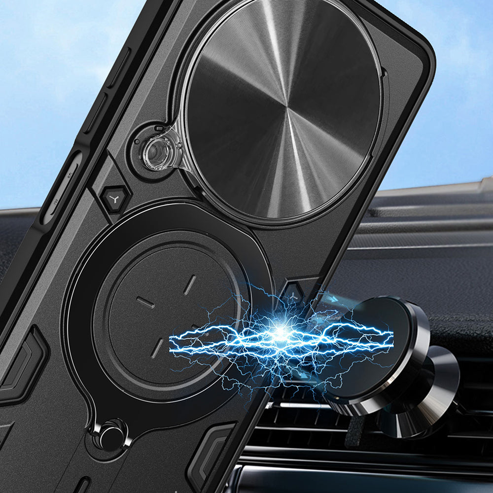 Funda para Honor Magic8 Lite, Techsuit, CamGuard Pro, Rosa Dorada