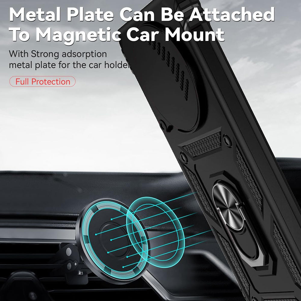 Case for Honor Magic8 Lite, Techsuit, CamShield, Black