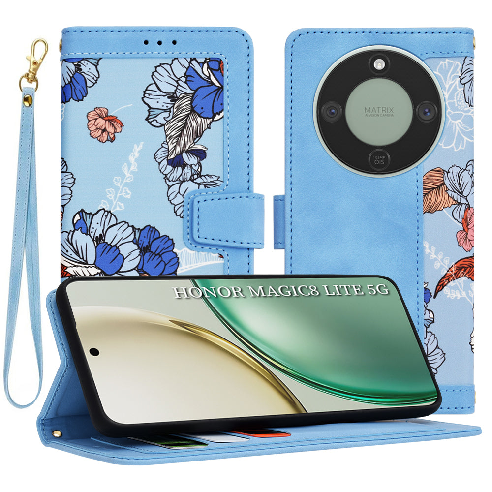 Funda para Honor Magic8 Lite, Techsuit, FlipCraft, Azul