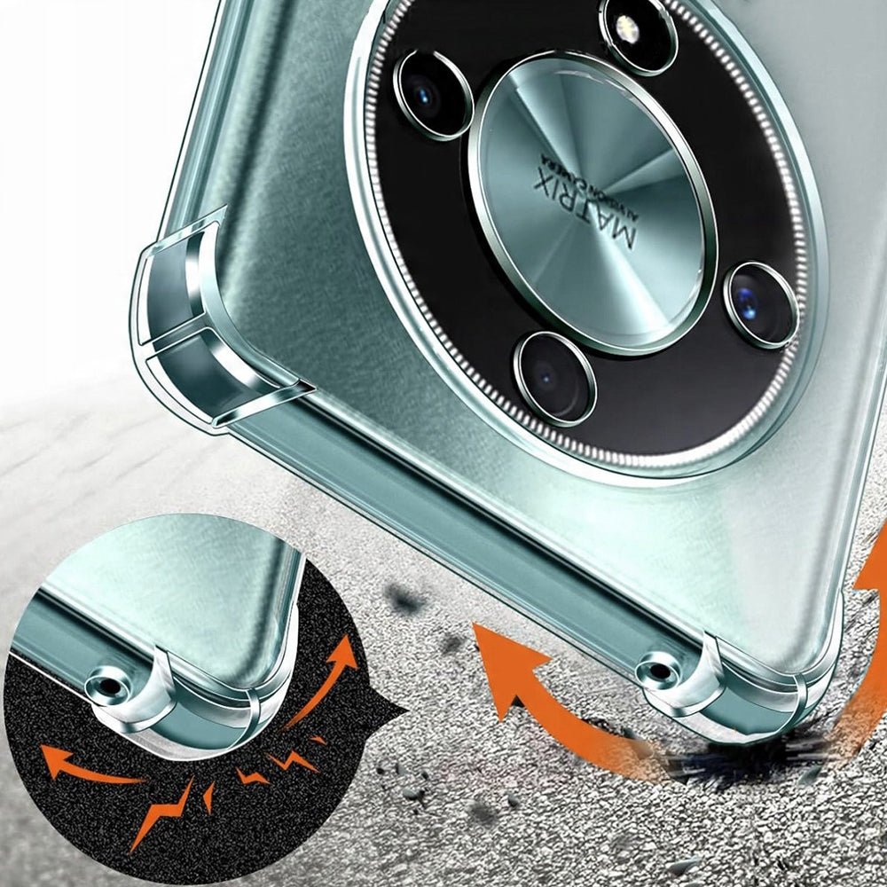 Funda para Honor Magic8 Lite, Techsuit, Shockproof Clear, Transparente