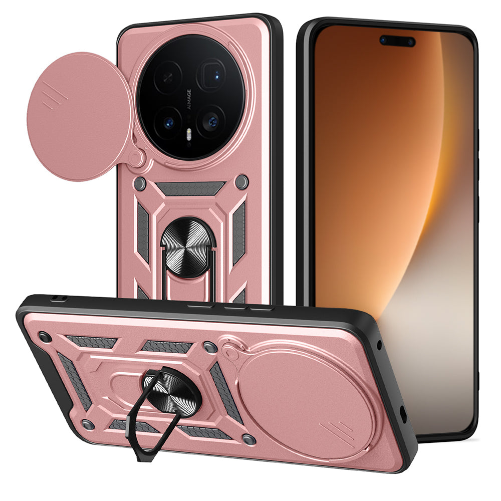Funda para Honor Magic8 Pro, Techsuit, CamShield, Rosa Dorada