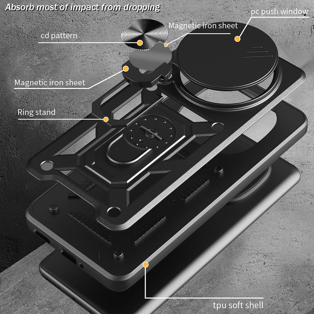 Funda para Honor Magic8 Pro, Techsuit, CamShield, Rosa Dorada