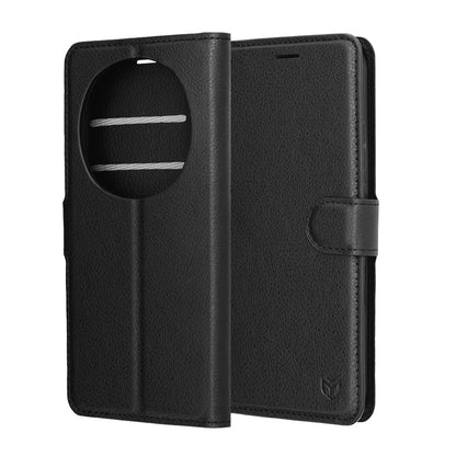 Case for Honor Magic8 Pro, Techsuit, Leather Folio, Black