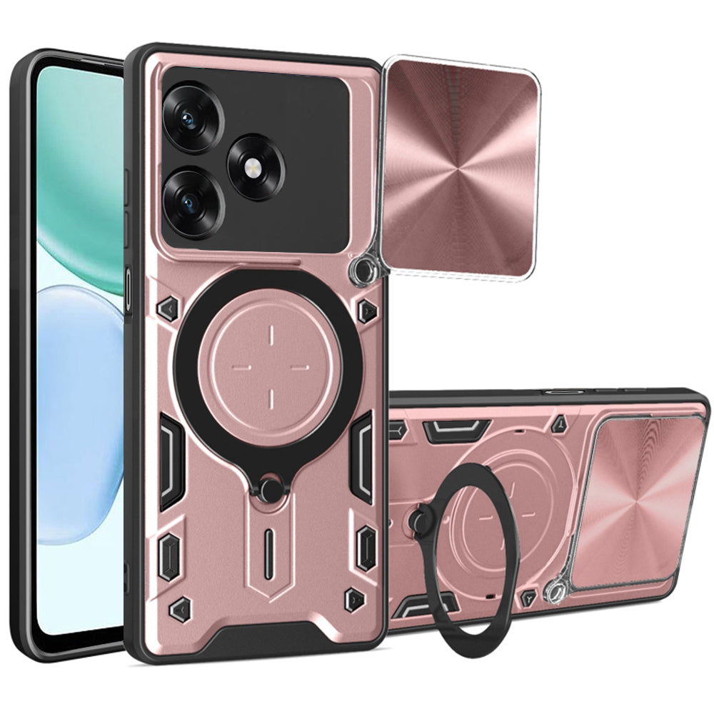 Funda para Honor X5c Plus, Techsuit, CamGuard Pro, Rosa Dorada
